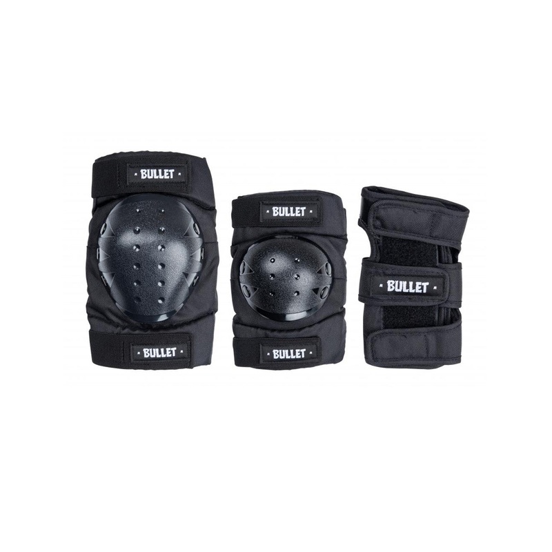Protecciones Skateboard Bullet Triple Padset Standard Combo – Black
