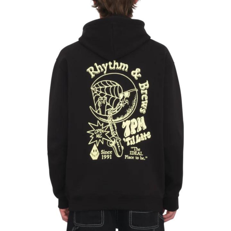Sudadera con capucha Volcom Skate Terrystoned  – Black