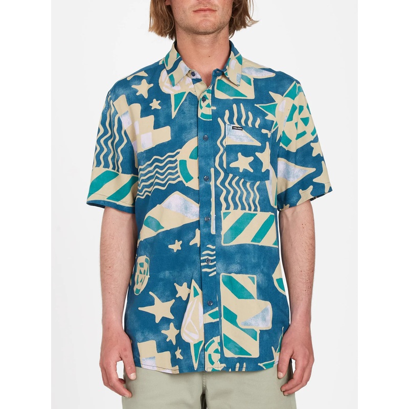 Camisa Volcom Hand Geo – Aged Indigo