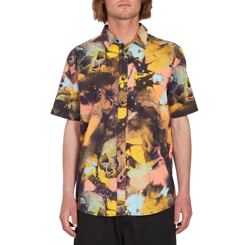 Camisa Volcom Skulli Print – Dawn Yellow