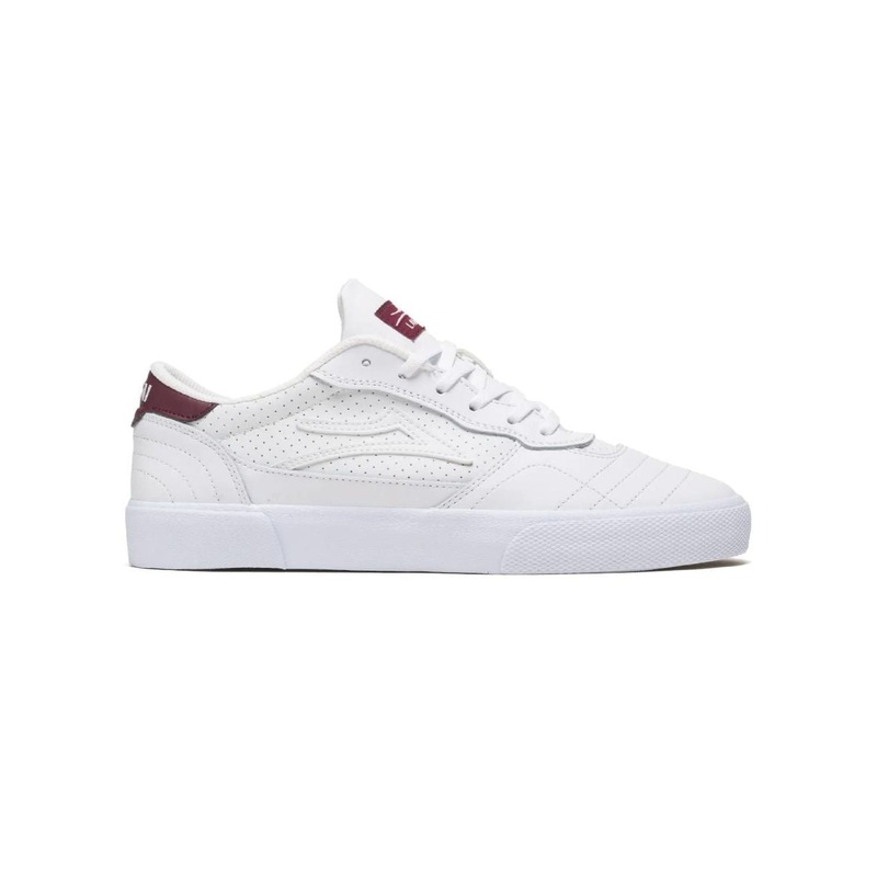 Zapatillas Lakai Cambridge White/Burgundy Leather