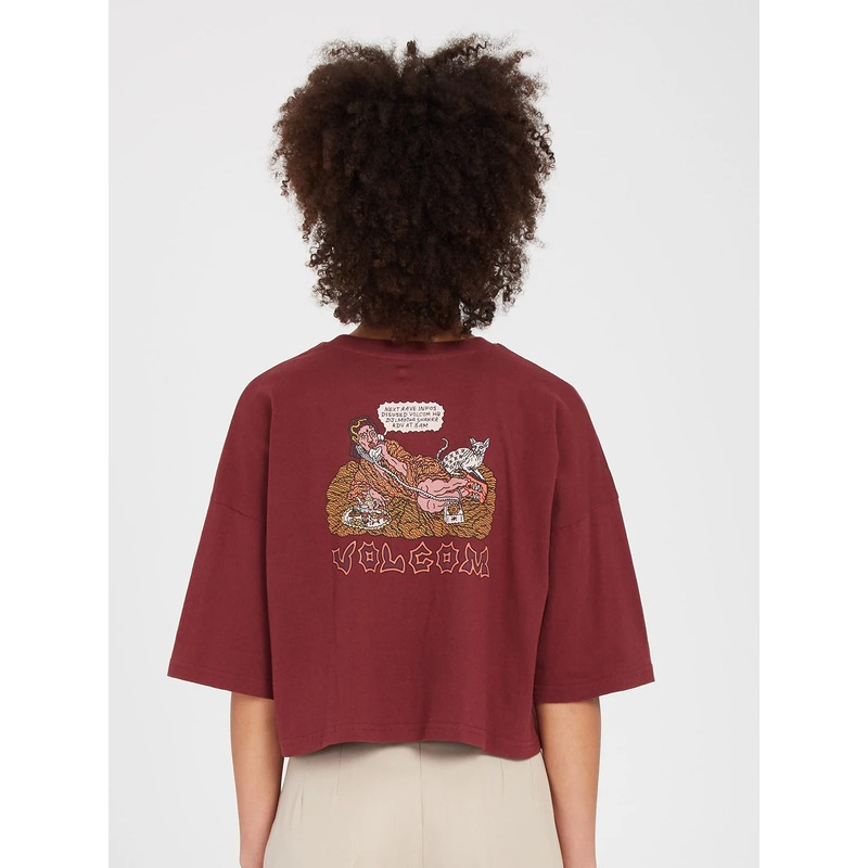 Camiseta Chica Volcom Drumstone – Burgundy
