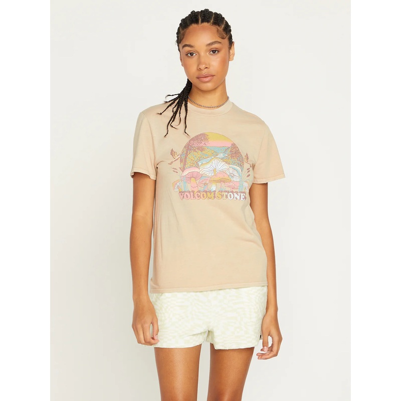 Camiseta Chica Volcom Farm To Yarn Lock It Up – Taupe