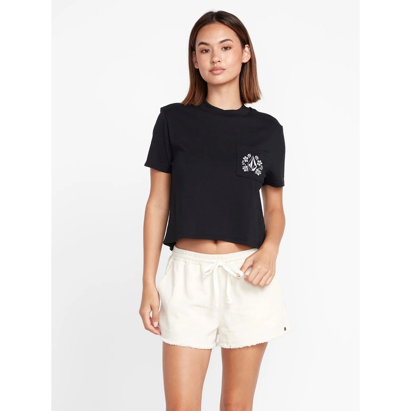 Camiseta Chica Volcom Pocket dial – Black