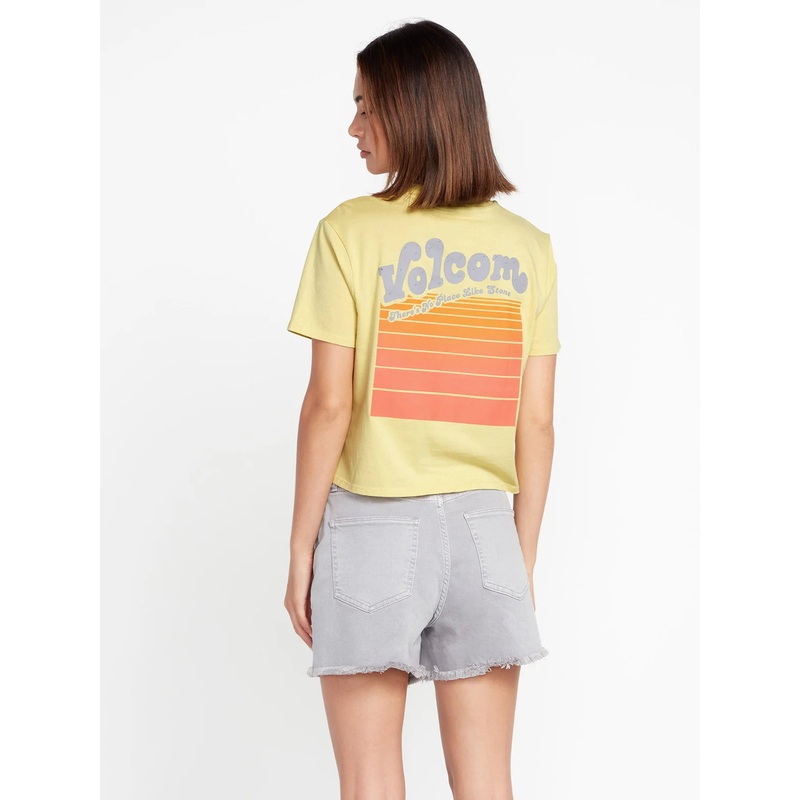 Camiseta Chica Volcom Pocket Dial – Citron