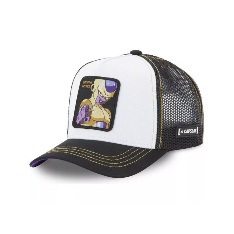 Gorra Trucker Capslab x Dragon Ball Broly (Golden Frieza) – Black/White