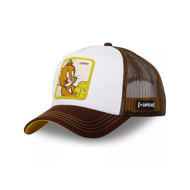 Gorra Trucker Capslab x Looney Tunes (Tom & Jerry) Jerry – Blanco/Marrn