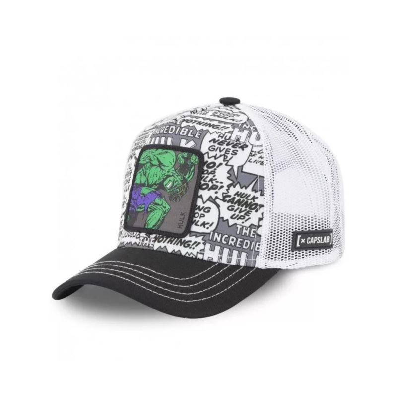 Gorra Trucker Capslab x Marvel (Hulk) – Black Print