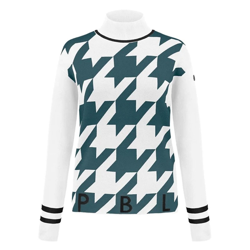 Poivre Blanc Knit Pullover|White/Ever Green|Gothic Blue|XS|S|M|L