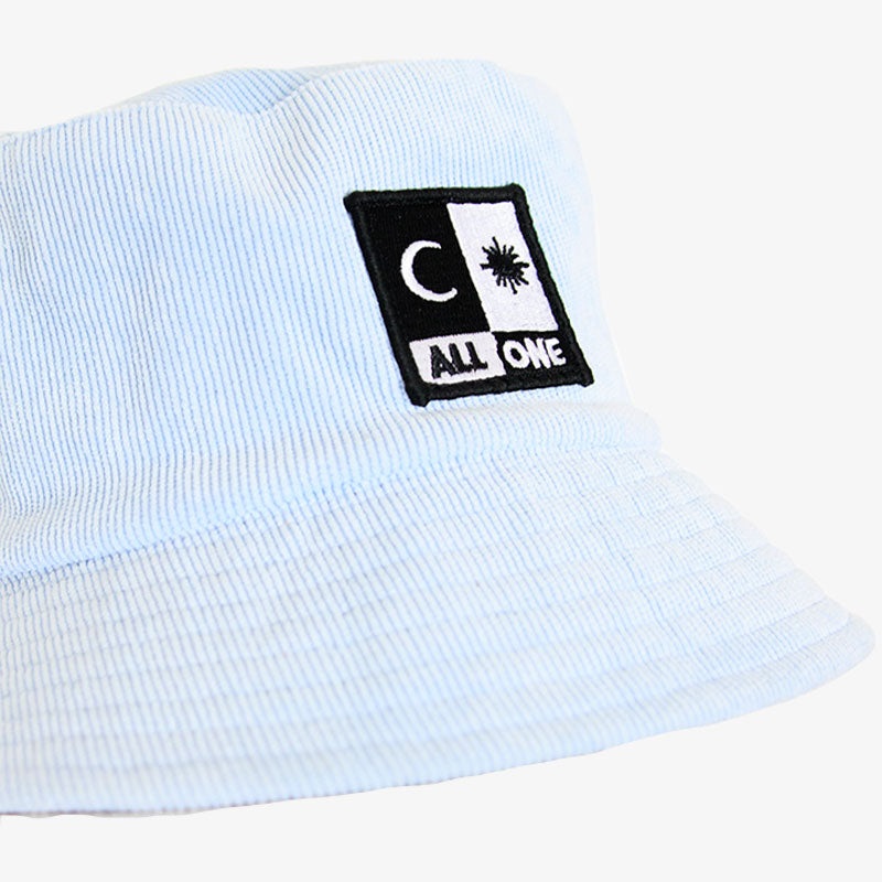 Gorro All One Brand Corduroy Reversible Bucket  Light Blue/Black