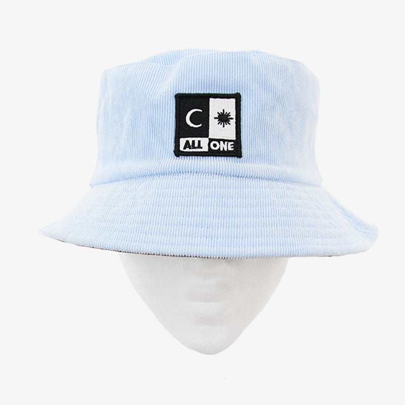 Gorro All One Brand Corduroy Reversible Bucket  Light Blue/Black
