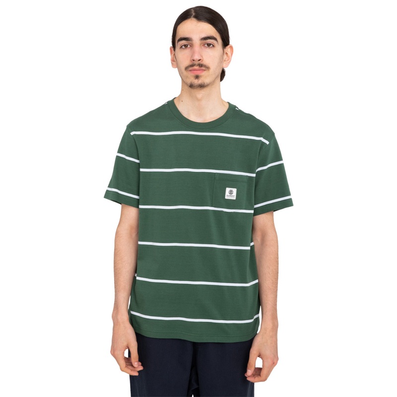 Camiseta de manga corta Element Skateboards Basic Pocket – Garden Topiary Stripes