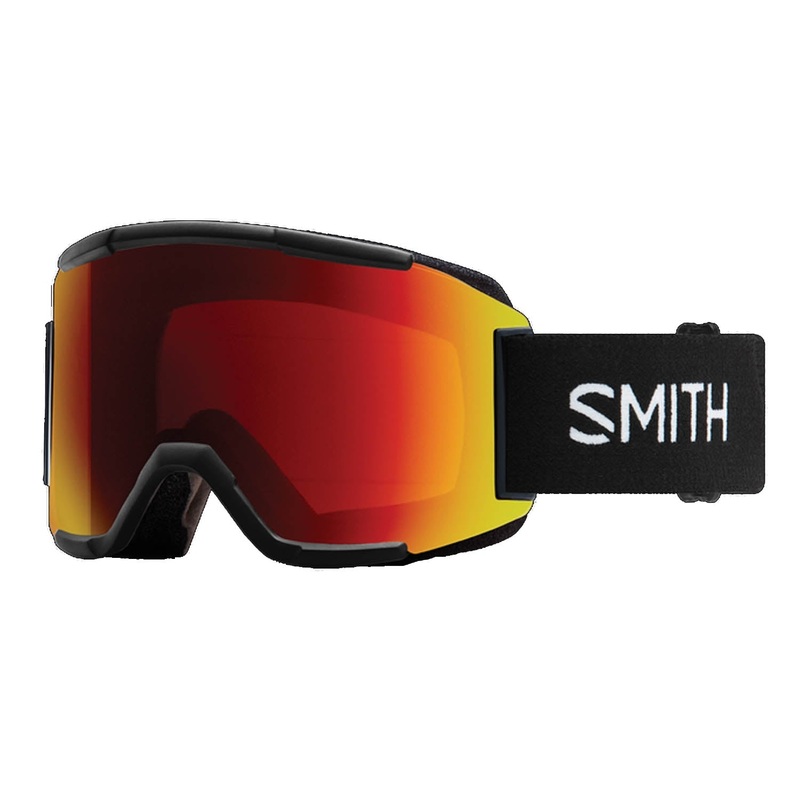 Squad Goggles|Black|White|Chromapop Photochromic Red Mirror Lens|Chromapop Photochromic Rose Flash Lens