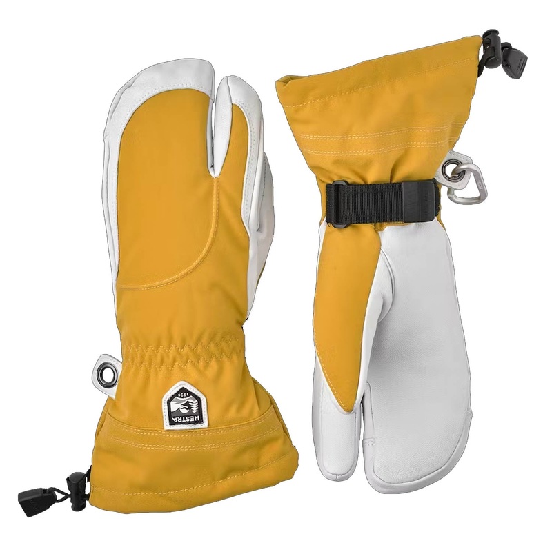Heli Ski 3-Finger Gloves|Black|Yellow|Fuchsia|6 (Small)|7 (Medium)|8 (Large)|9 (Extra Large)