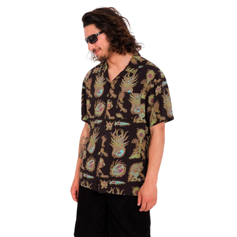 Camisa Manga Corta Tetsunori – Black