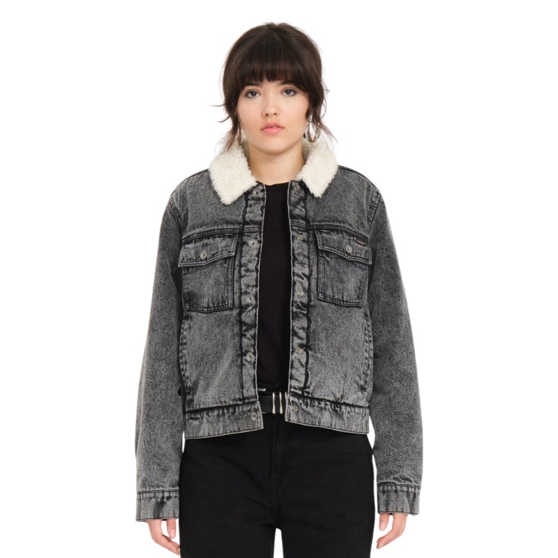Cazadora Vaquera Mujer Volcom Radstone – Black