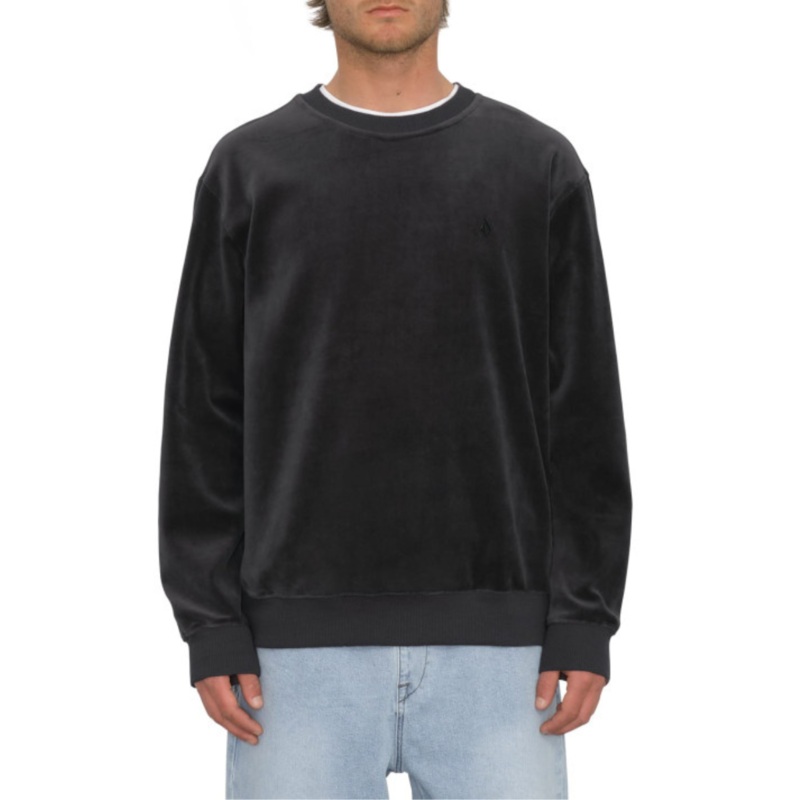 Sudadera Volcom Single Stone Velvet Crew – Black