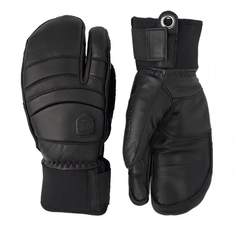 Leather Fall 3-Finger Gloves|8 (Medium)|9 (Large)|10 (Extra Large)|11 (XX Large)|Black|Tan