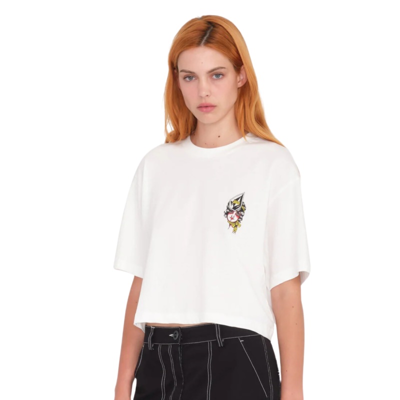 Camiseta Chica Volcom Drumstone – Star White