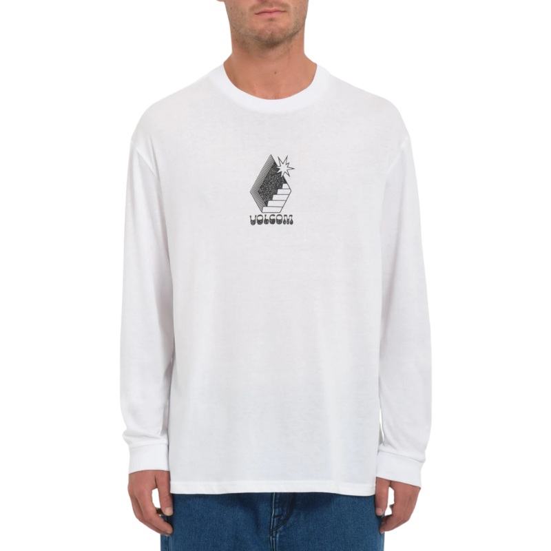 Camiseta de manga larga Volcom Stairway – White