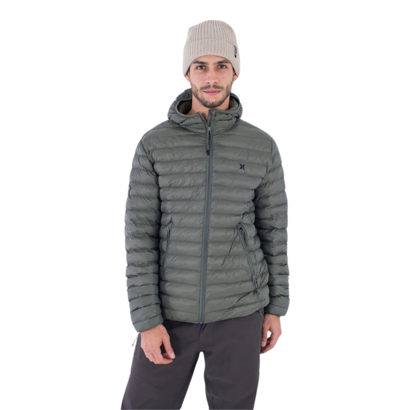 Chaqueta de plumas Hurley Campbell Puffer – Dark Olive