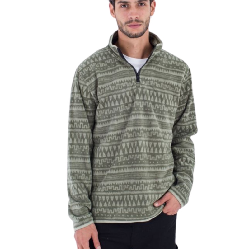 Forro Polar con cremallera 1/4 – Hurley Mesa windchill – Malverde