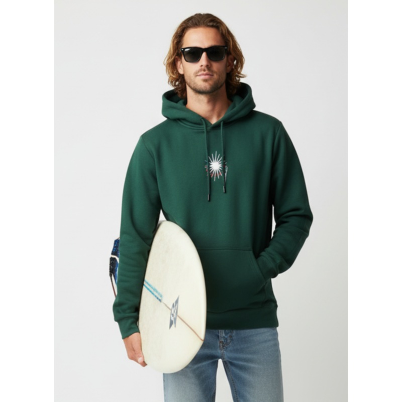 Sudadera con capucha All One Brand Ver las estrellas – Bottle Green