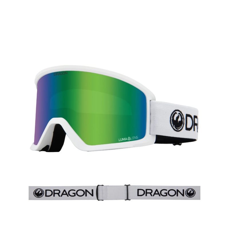 Gafas de ventisca Dragon DX3 OTG – White Lumalens Green Ionized Lens