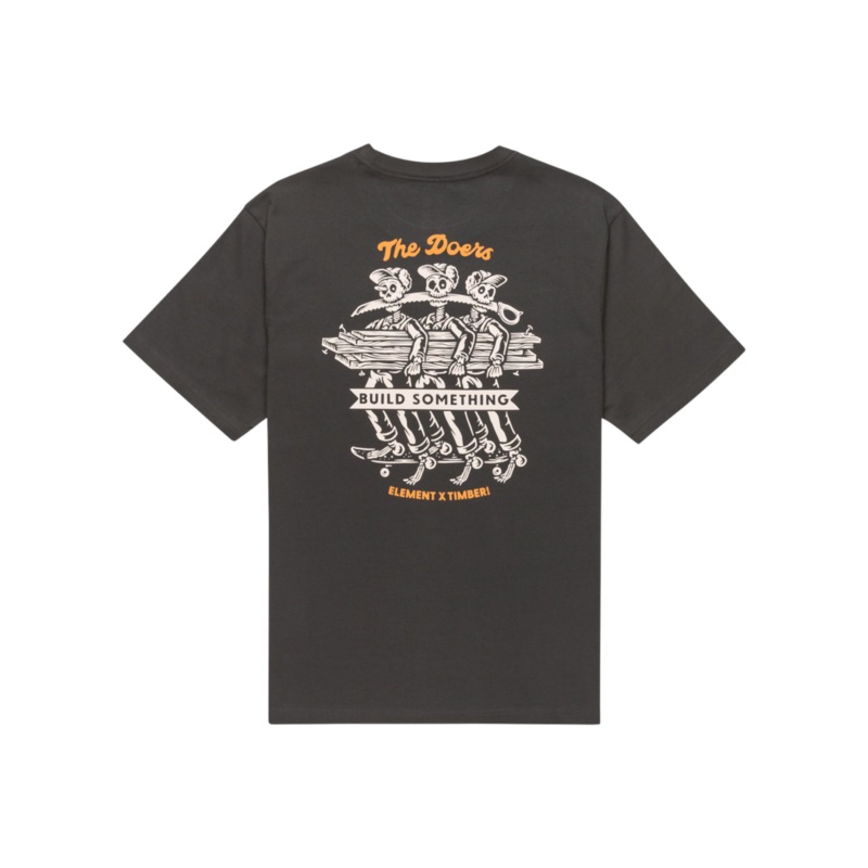 Camiseta Element Timber Skeleton Gang – Off Black
