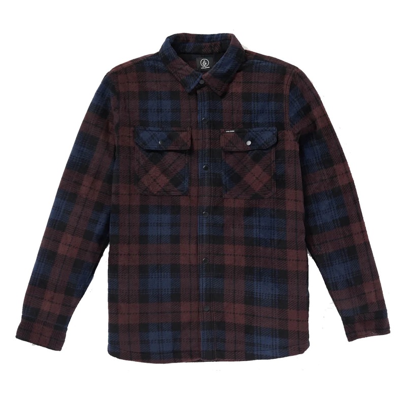 Bowered Long Sleeve Fleece|S|M|L|XL|Merlot