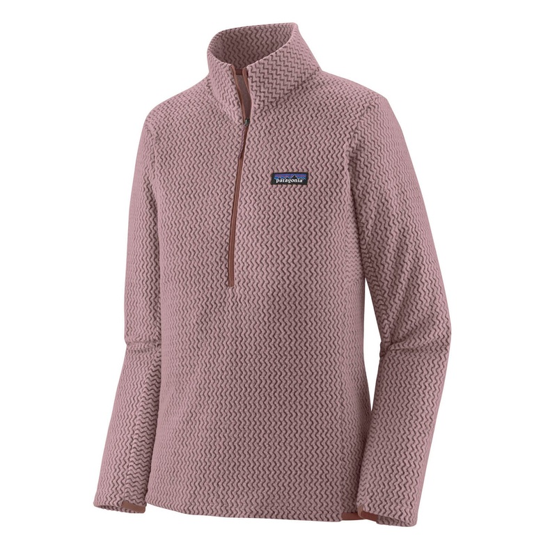 Womens R1 Air Zip Neck Fleece|S|M|L|XL|Stormy Mauve|Black
