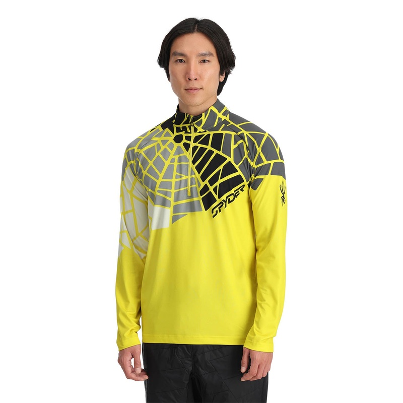 Legacy Half Zip Top|S|M|L|XL|Black|Acid Yellow