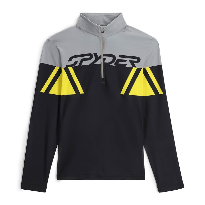 Podium Half Zip Top|S|M|L|XL|Acid Yellow|Spyder Red