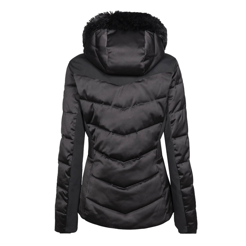 Clarisse Faux Fur Ski Jacket|UK 8|UK 10|UK 12|UK 14|UK 16|Black|Dragonfly