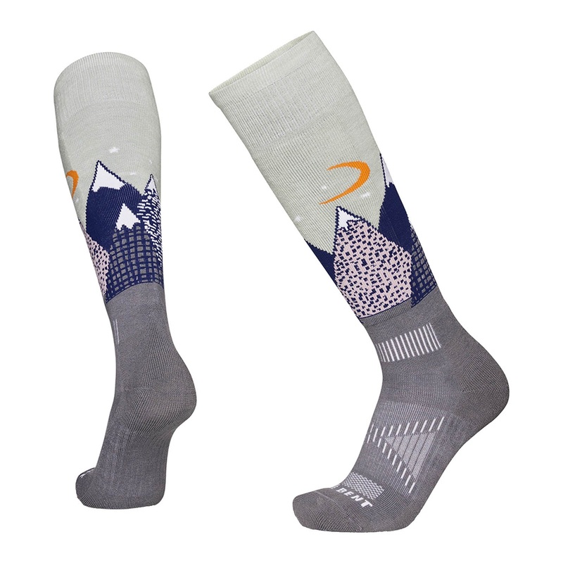 Snowy Mountains Light Cushion Kids Snow Socks