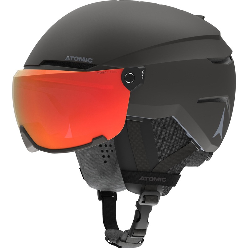 Savor Visor Photo Helmet|Medium (55-59cm)|Large (59-63cm)|Small (51-55cm)|Black|White Heather