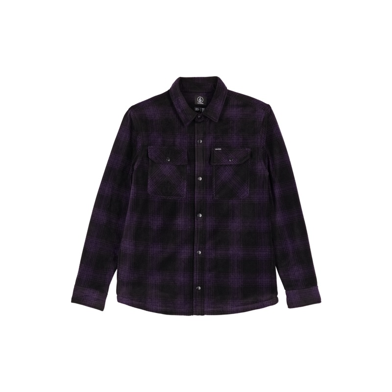Bowered Long Sleeve Fleece|S|M|L|XL|Dark Purple