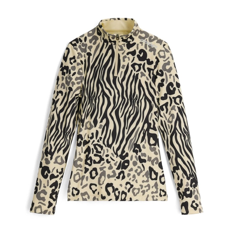 Vivid 1/2 Zip Midlayer Top|UK 8 (S)|UK 10 (M)|UK 12 (L)|UK 14 (XL)|Animal Print