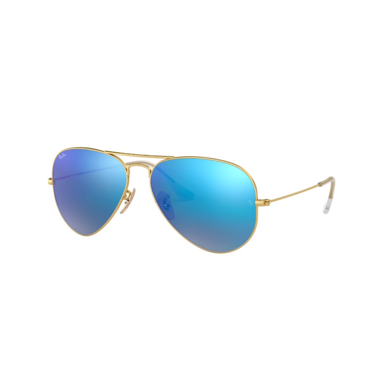 RAY BAN AVIATOR LARGE METAL GOLD | BLUE MIRROR