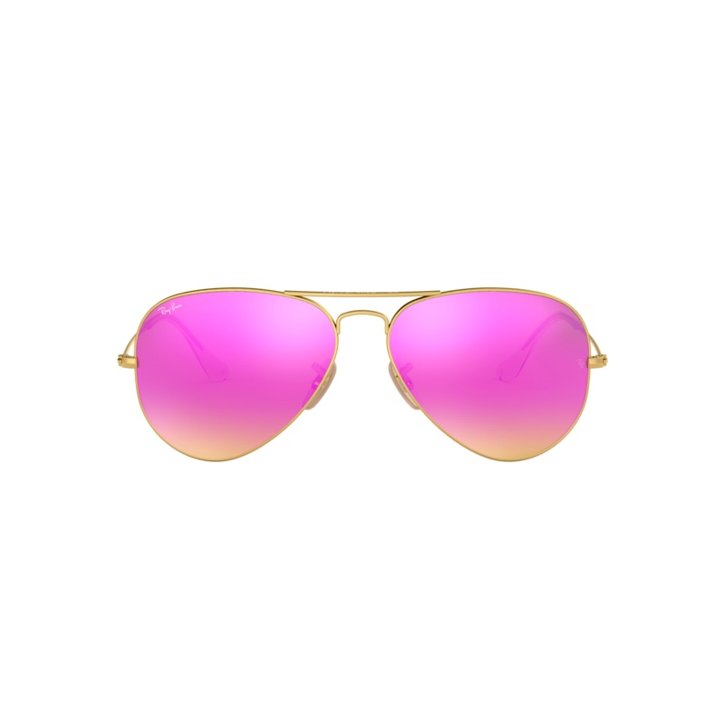 RAY BAN AVIATOR LARGE METAL GOLD | CYCLAMEN MIRROR