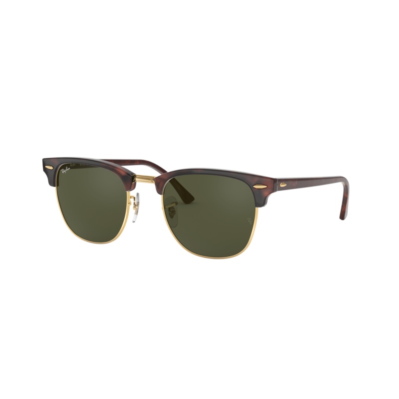 RAY BAN CLUBMASTER MOCK TORTOISE ON ARISTA | GREEN CLASSIC G-15