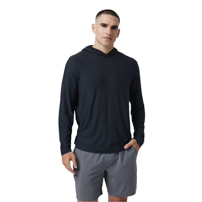 VUORI HOODIE STRATO TECH – BLACK HEATHER