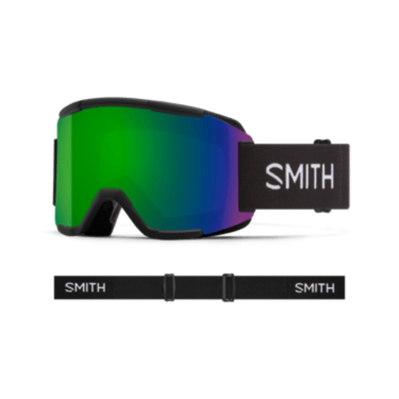 SMITH SQUAD BLACK | SUN GREEN MIRROR & YELLOW