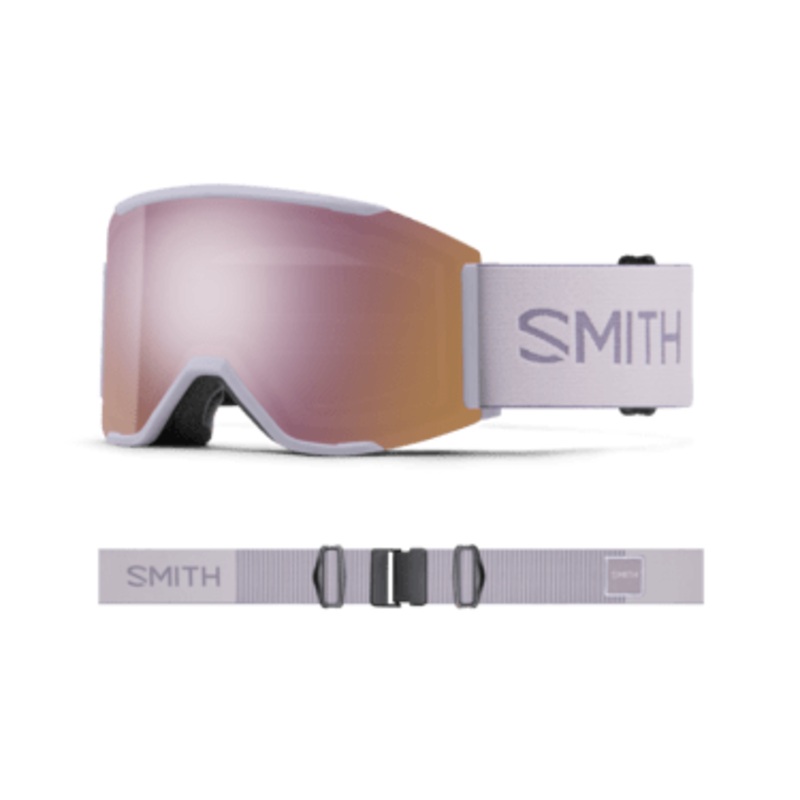 SMITH SQUAD MAG LOW BRIDGE FIT LUNAR FOG | EVERYDAY ROSE GOLD MIRROR & STORM ROSE FLASH