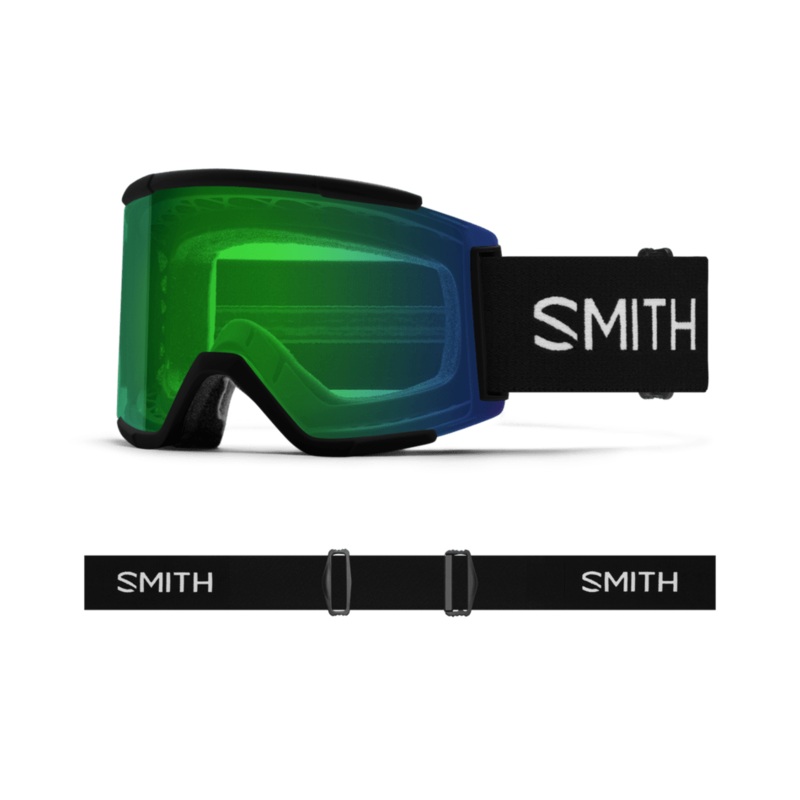 SMITH SQUAD XL BLACK | EVERYDAY GREEN MIRROR & STORM ROSE FLASH