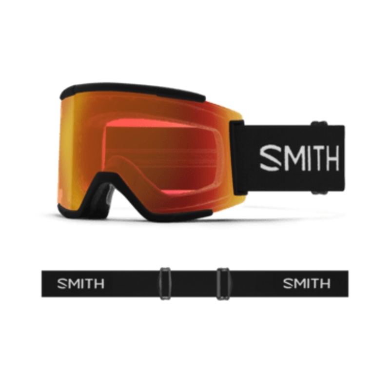 SMITH SQUAD XL BLACK | EVERYDAY RED MIRROR & STORM YELLOW FLASH