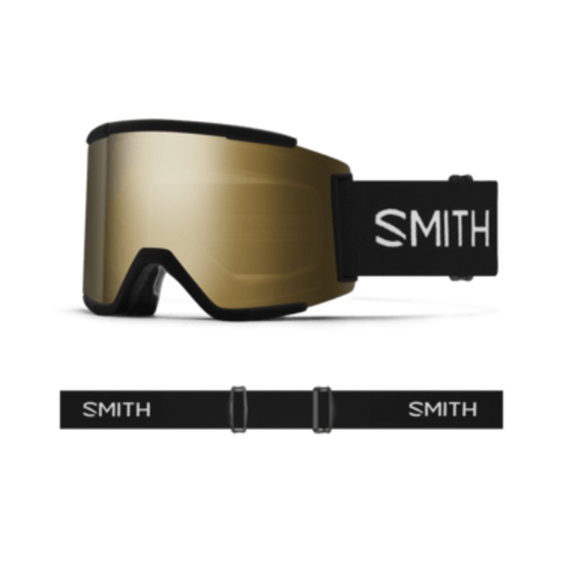 SMITH SQUAD XL BLACK | SUN BLACK GOLD MIRROR & STORM ROSE FLASH