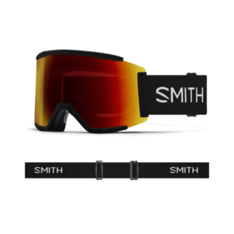 SMITH SQUAD XL BLACK | SUN RED MIRROR & STORM YELLOW