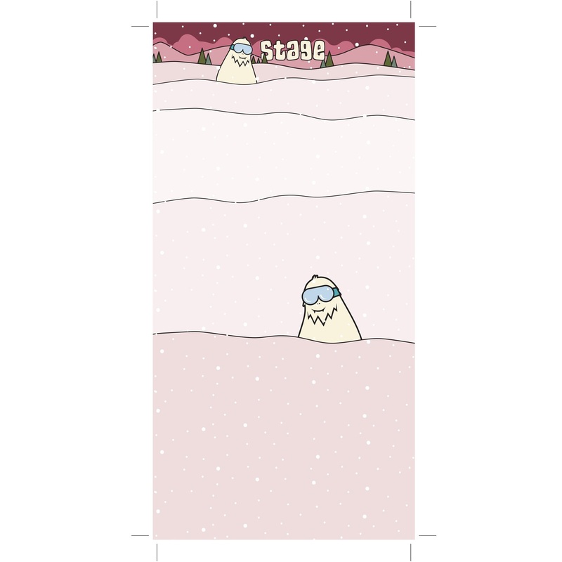 STAGE Jr. Face Tube – Powder Yeti Pink