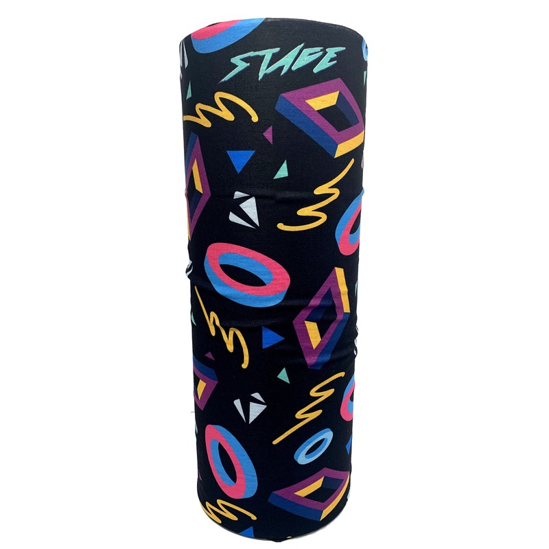STAGE Face Tube – 80s Arcade Black – Adult